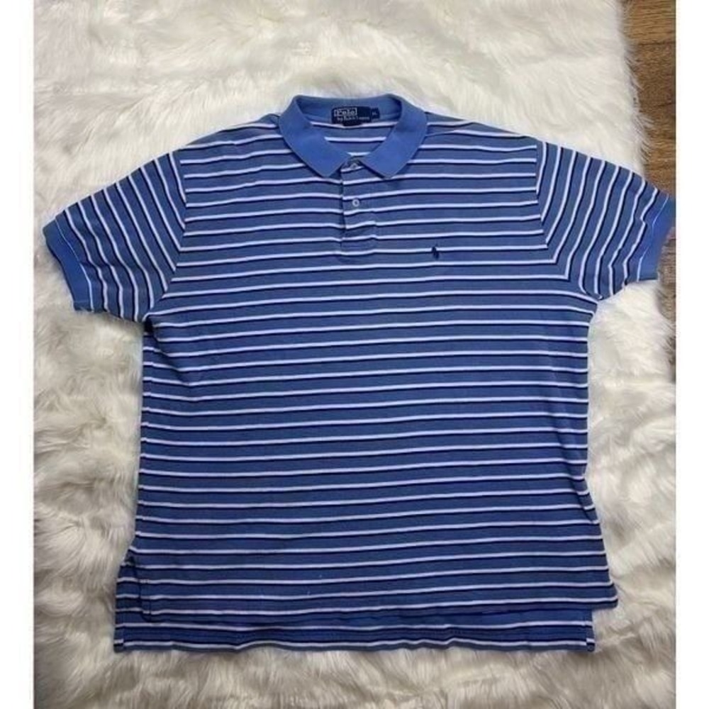 Ralph Lauren Polo Shirt XL Blue stripe